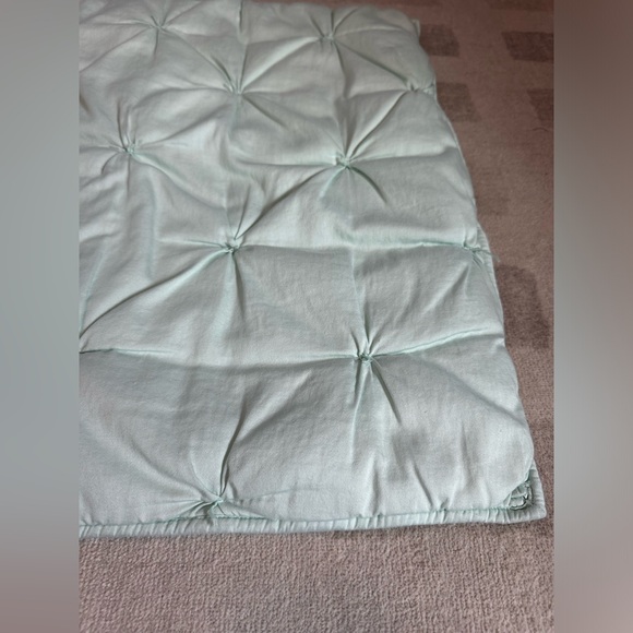 Pottery Barn Kids 26” Square Quilted Mint Green Euro Pillow Sham - Picture 4 of 5
